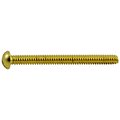 Midwest Fastener #4-40 x 1-1/4 in Slotted Round Machine Screw, Plain Brass, 24 PK 62177